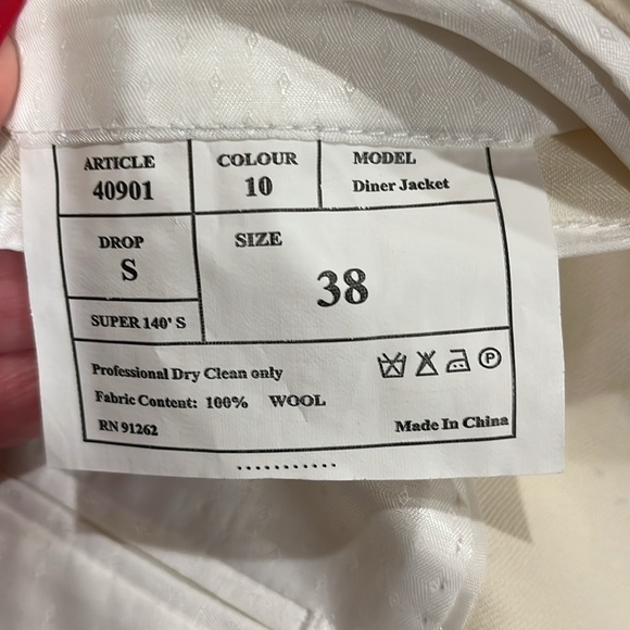 off-white blazer for men. 100% wool - Picture 9 of 9